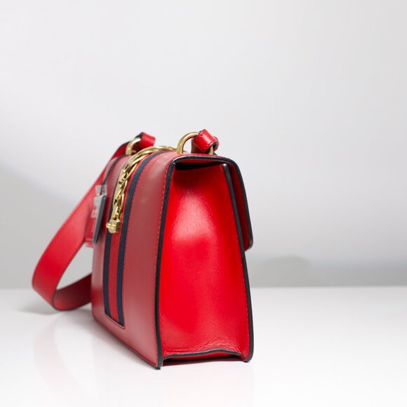 Gucci Hibiscus Red Sylvie Small Shoulder Bag - Picture 6 of 16